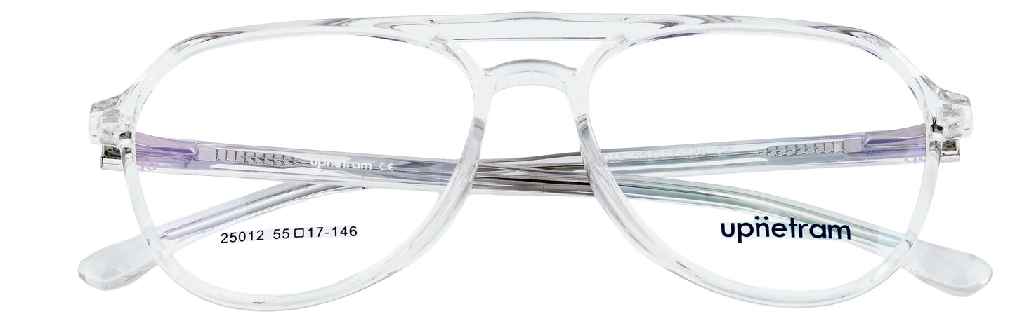 UP25012-C4-Handmade Mix Material-Crystal Clear - glassesbyahana.com