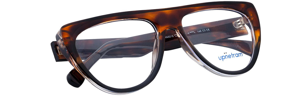 UP5018-C3-Handmade Mix Material-Havana Brown - glassesbyahana.com