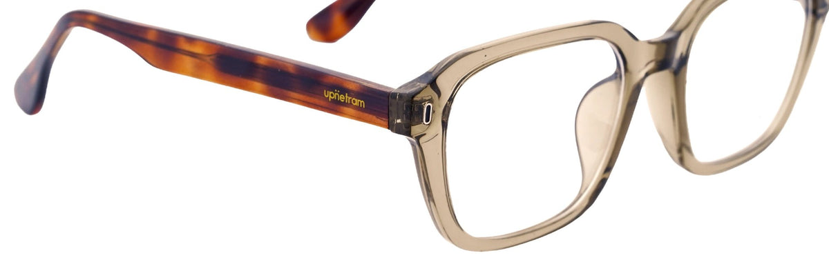 UP5026-C4-Handmade Mix Material-Translucent smoke grey - glassesbyahana.com
