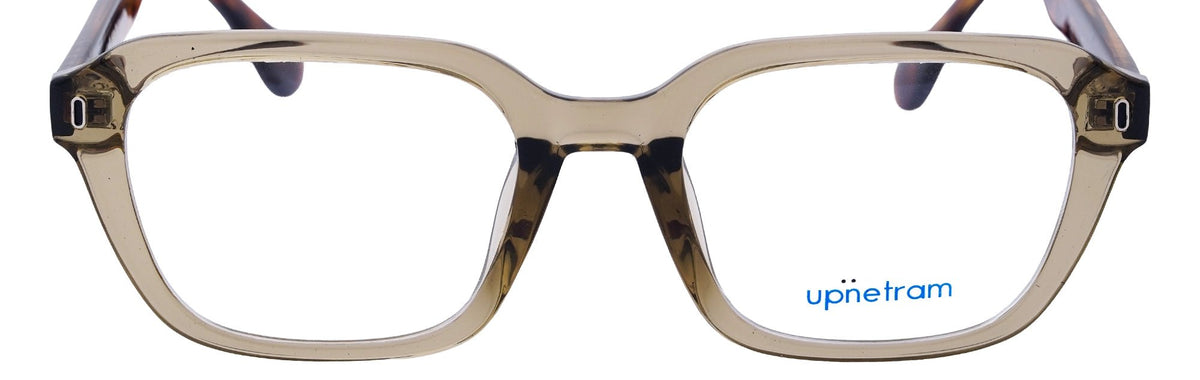 UP5026-C4-Handmade Mix Material-Translucent smoke grey - glassesbyahana.com