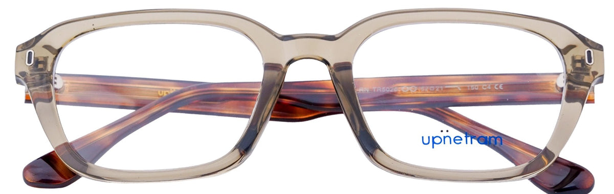 UP5026-C4-Handmade Mix Material-Translucent smoke grey - glassesbyahana.com
