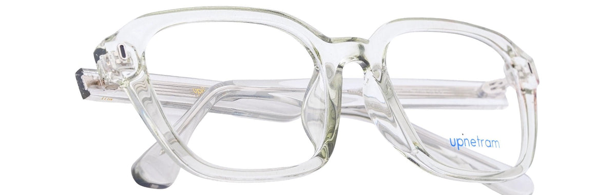 UP5026-C5-Handmade Mix Material-Transparent Grey - glassesbyahana.com