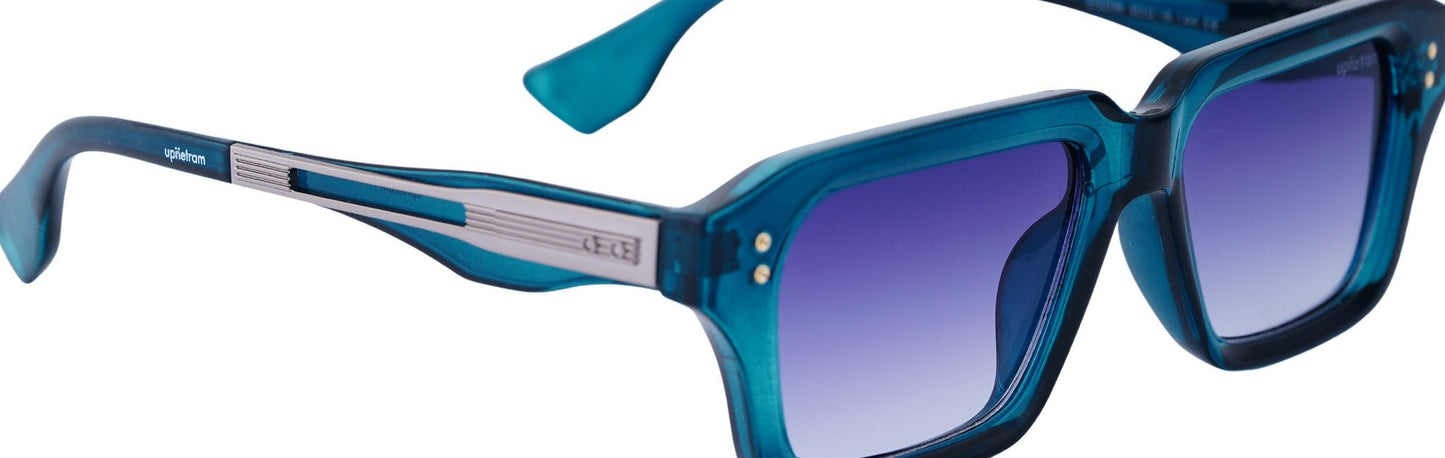 UP5206-C3-Handmade Mix Material-Lagoon Teal - glassesbyahana.com