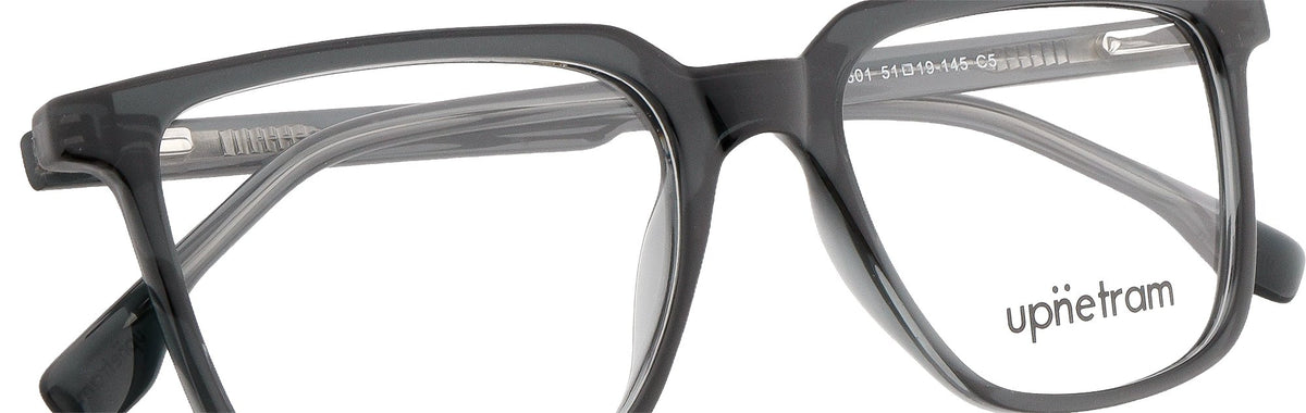 UP52601-C5-Handmade Mix Material-Dark Grey - glassesbyahana.com