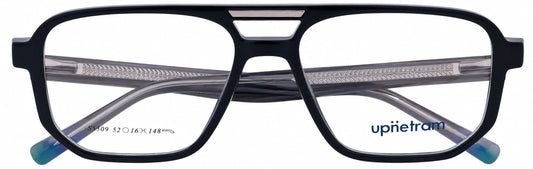 UP5509-C1-Handmade Mix Material-Midnight Black - glassesbyahana.com