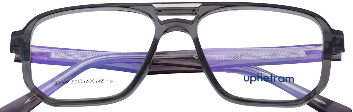 UP5509-C6-Handmade Mix Material-Translucent Grey - glassesbyahana.com