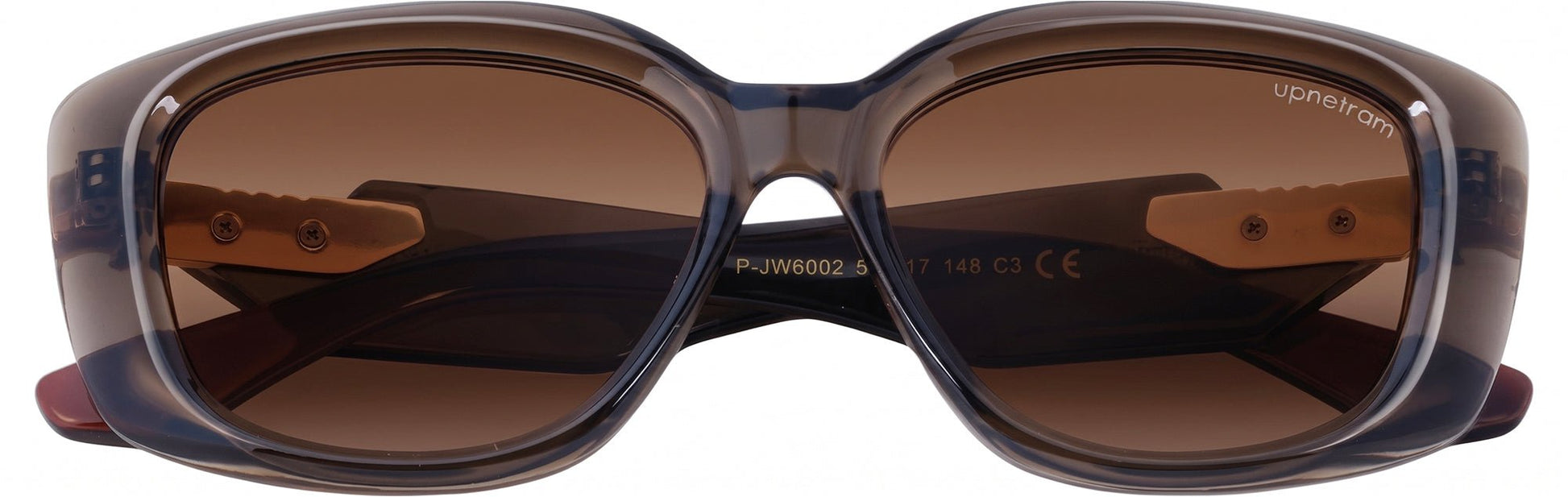 UP6002-C3-Handmade Mix Material-Walnut Smoke - glassesbyahana.com