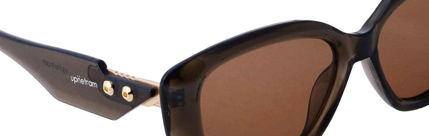 UP6002-C3-Handmade Mix Material-Walnut Smoke - glassesbyahana.com