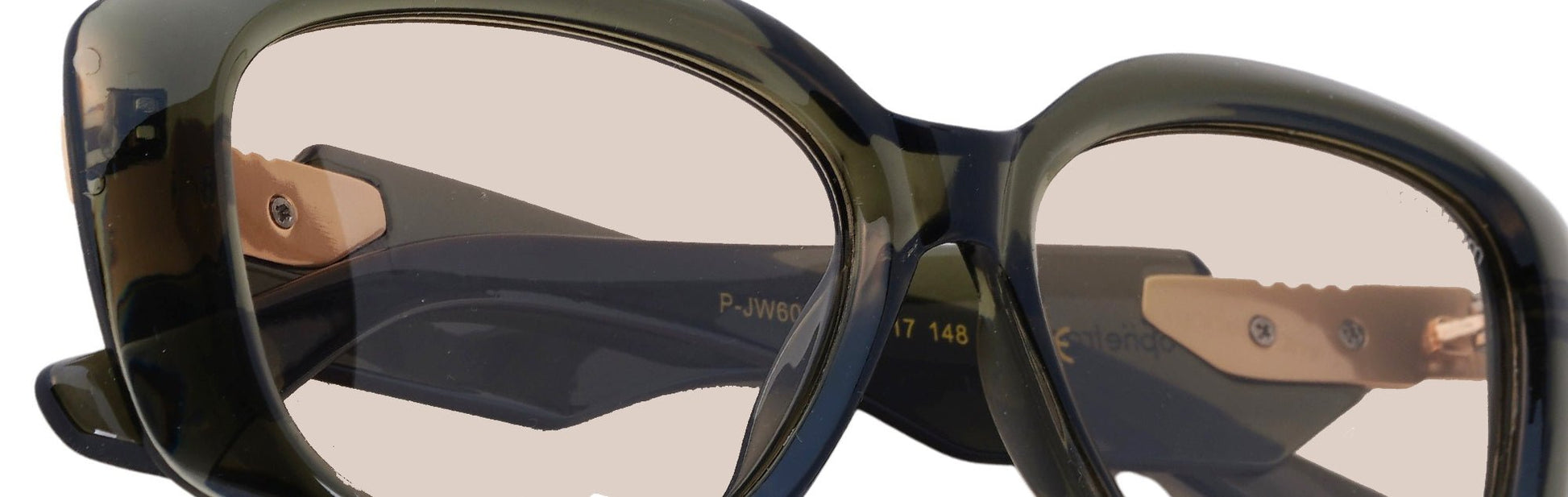 UP6002-C4-Handmade Mix Material-Olive Smoke - glassesbyahana.com