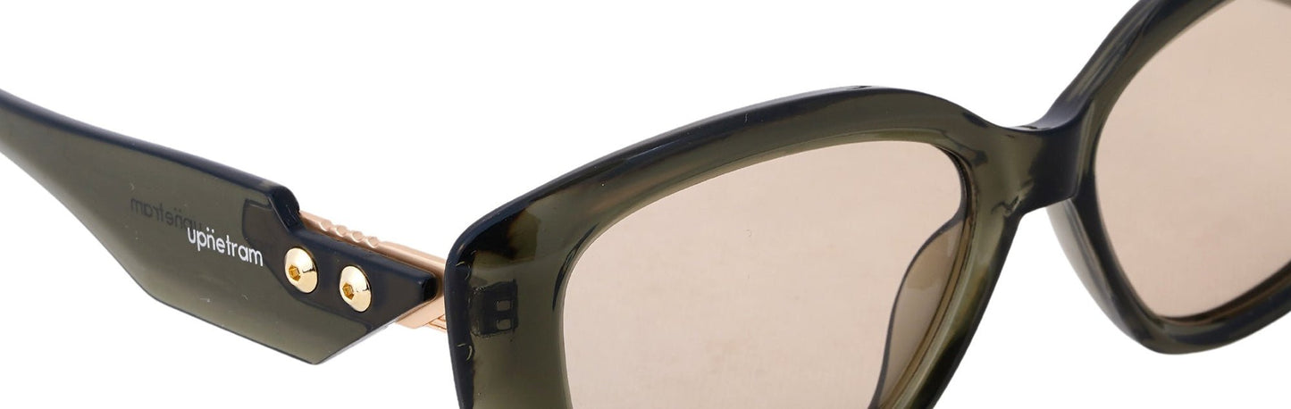 UP6002-C4-Handmade Mix Material-Olive Smoke - glassesbyahana.com