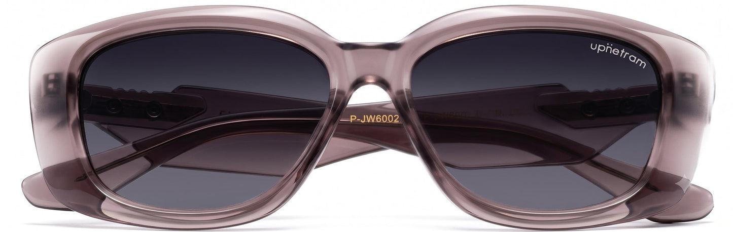 UP6002-C6-Handmade Mix Material-Mauve Smoke - glassesbyahana.com