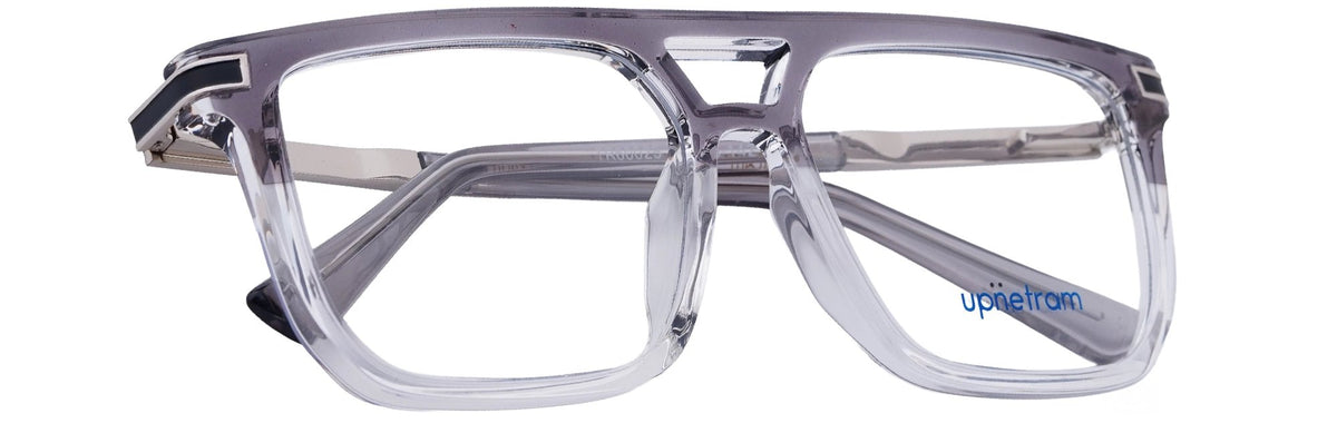 UP60025-C3-Handmade Mix Material-Crystal Grey - glassesbyahana.com