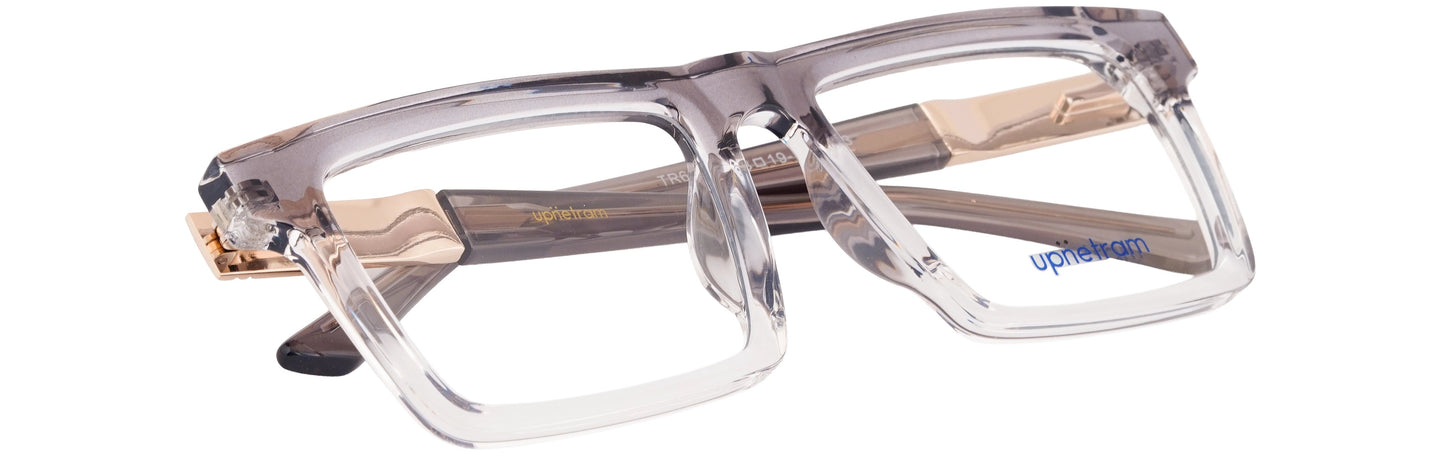 UP60034-C3-Handmade Mix Material-Slate Grey - glassesbyahana.com