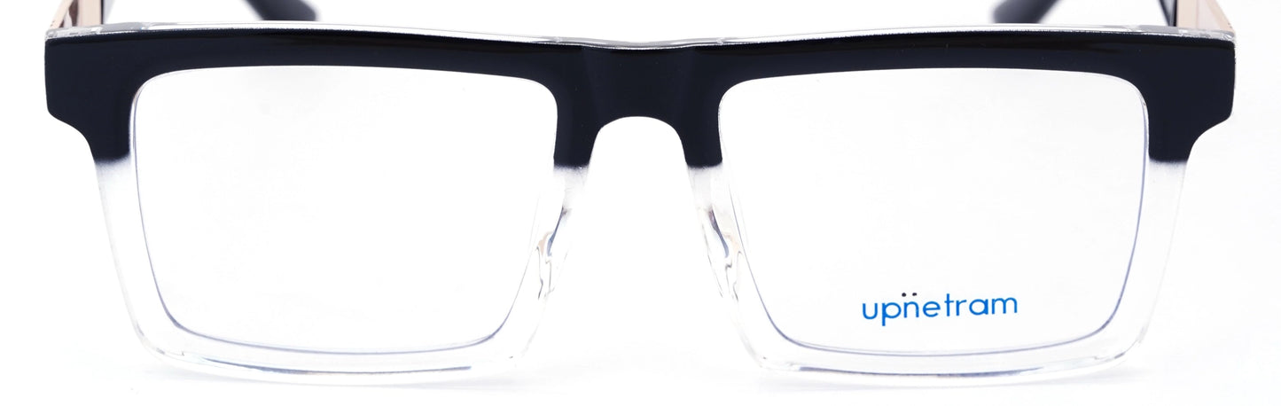 UP60034-C4-Handmade Mix Material-Crystal Black - glassesbyahana.com