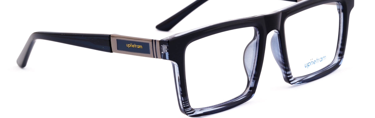 UP60034-C6-Handmade Mix Material-Zebra Black - glassesbyahana.com