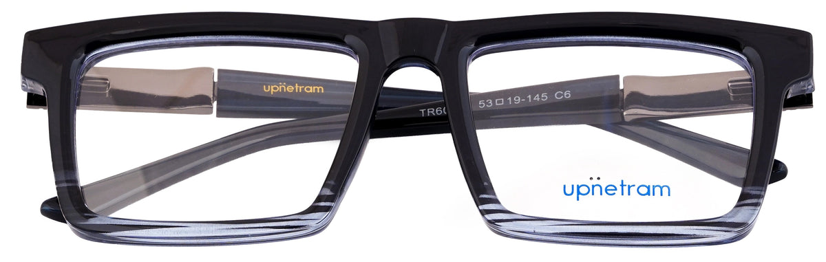 UP60034-C6-Handmade Mix Material-Zebra Black - glassesbyahana.com