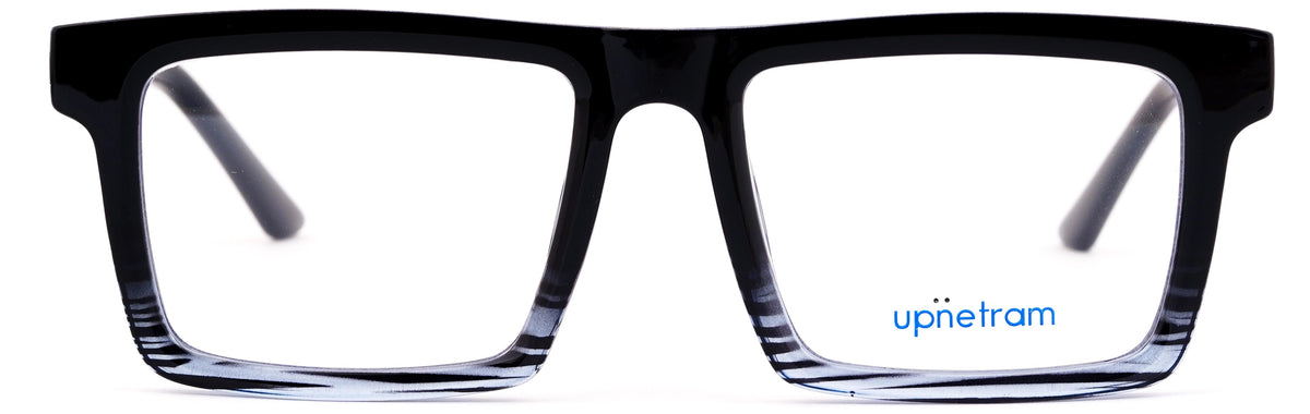 UP60034-C6-Handmade Mix Material-Zebra Black - glassesbyahana.com