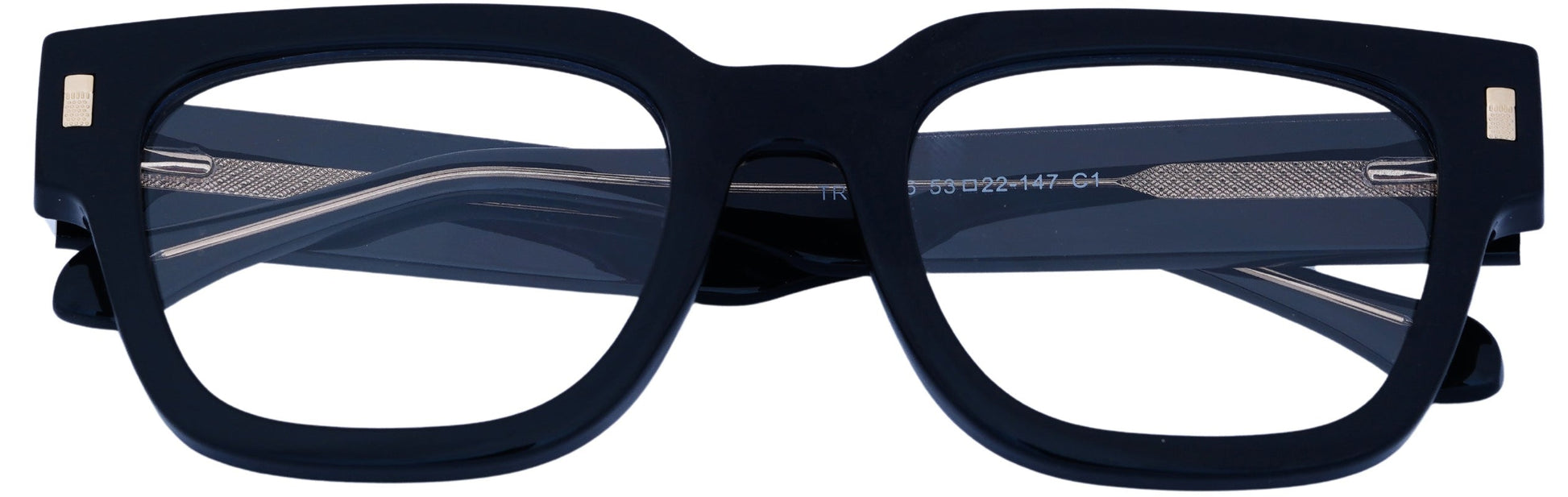 UP60036-C1-Handmade Bio Acetate-Eclipse Noir - glassesbyahana.com