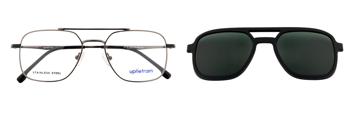 UP6773-C2-Metal Alloy-Midnight Silver - glassesbyahana.com