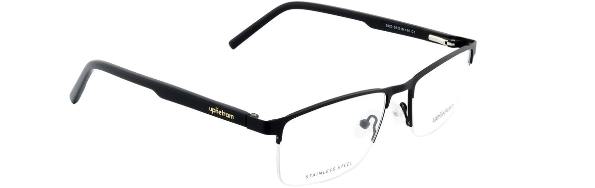 UP6820-C1-Metal Alloy Clipon-Midnight Black - glassesbyahana.com
