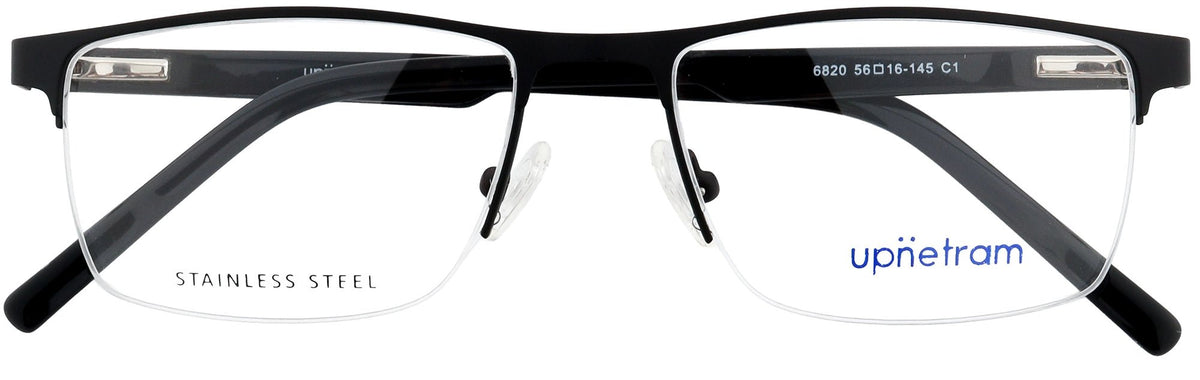 UP6820-C1-Metal Alloy Clipon-Midnight Black - glassesbyahana.com