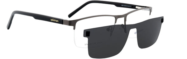 UP6820-C2-Metal Alloy Clipon-Gunmetal - glassesbyahana.com
