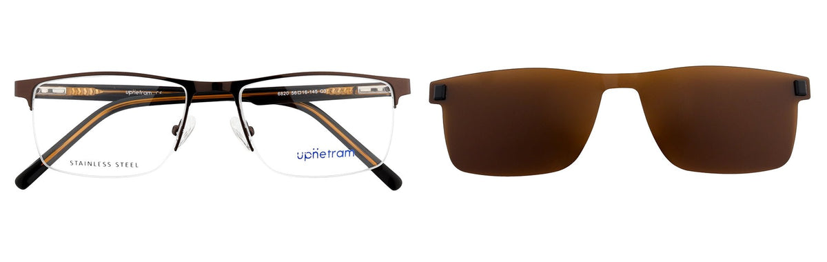 UP6820-C3-Metal Alloy Clipon-Havana Brown - glassesbyahana.com