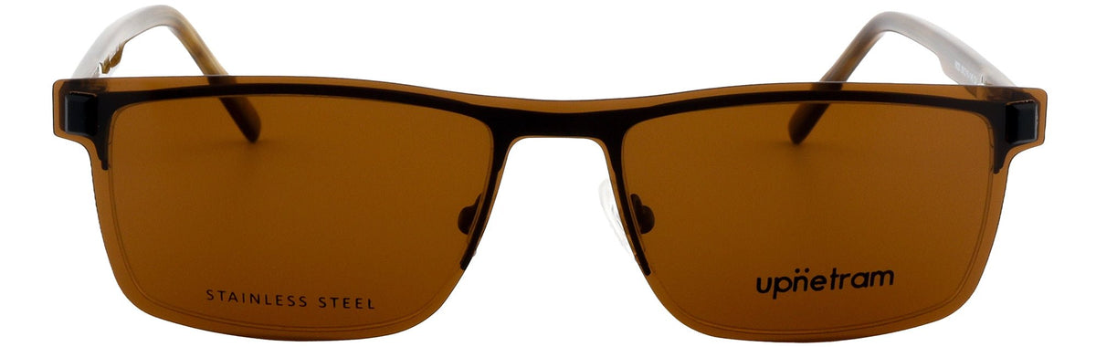 UP6820-C4-Metal Alloy Clipon-Havana Brown - glassesbyahana.com