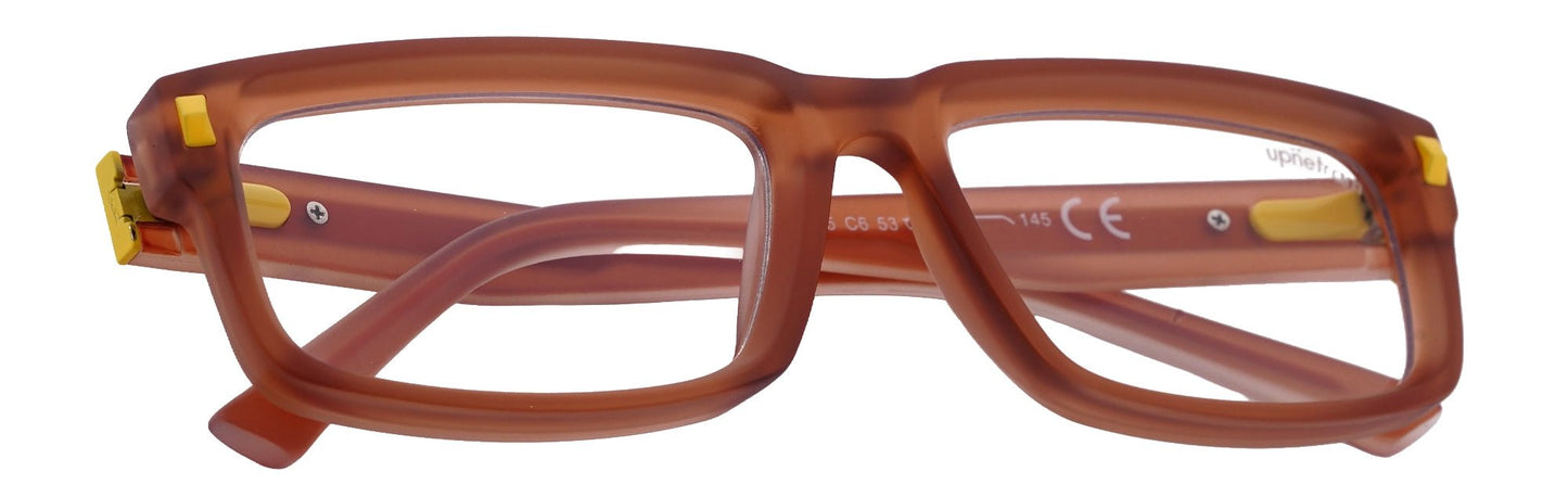 UP6935-C6-Handmade Mix Material-Amber - glassesbyahana.com