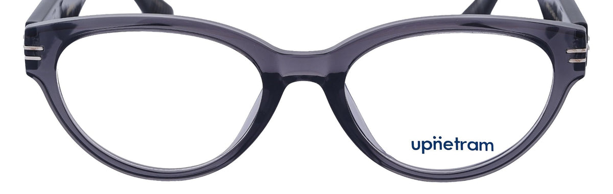 UP81013-C4-Handmade Mix Material-Translucent Grey - glassesbyahana.com