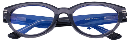 UP81013-C4-Handmade Mix Material-Translucent Grey - glassesbyahana.com