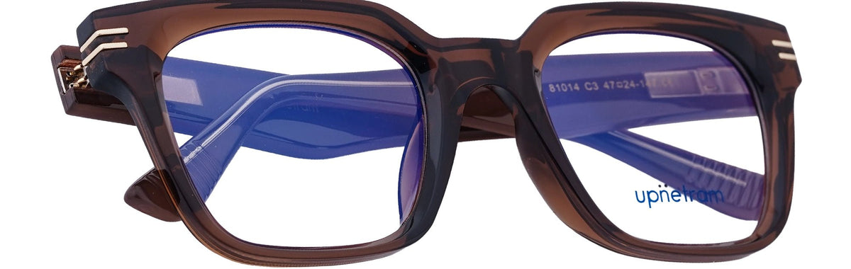UP81014-C3-Handmade Mix Material-Havana Brown - glassesbyahana.com