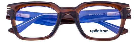 UP81014-C3-Handmade Mix Material-Havana Brown - glassesbyahana.com