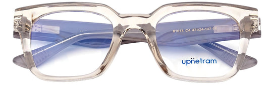 UP81014-C4-Handmade Mix Material-Translucent Grey - glassesbyahana.com