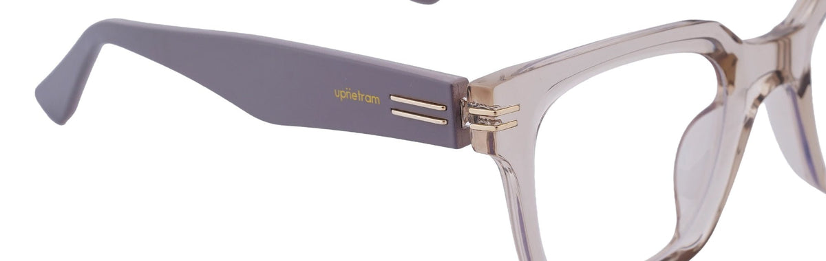 UP81014-C4-Handmade Mix Material-Translucent Grey - glassesbyahana.com