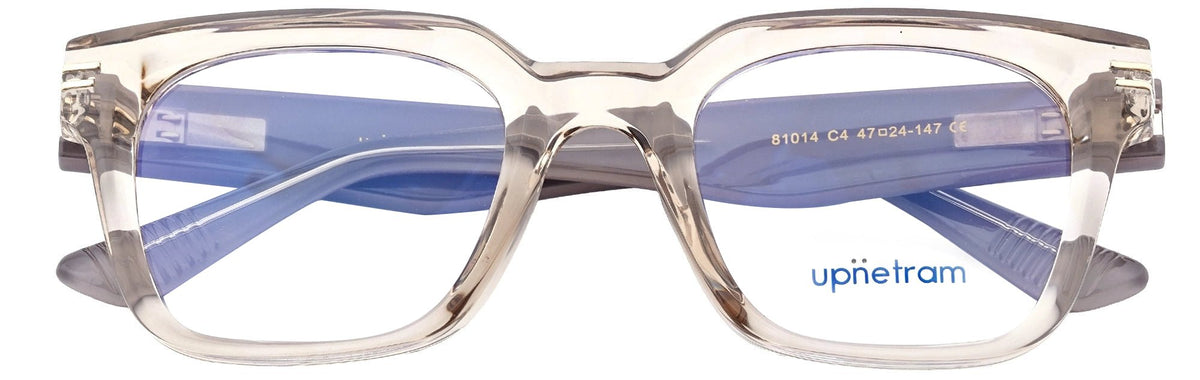 UP81014-C4-Handmade Mix Material-Translucent Grey - glassesbyahana.com