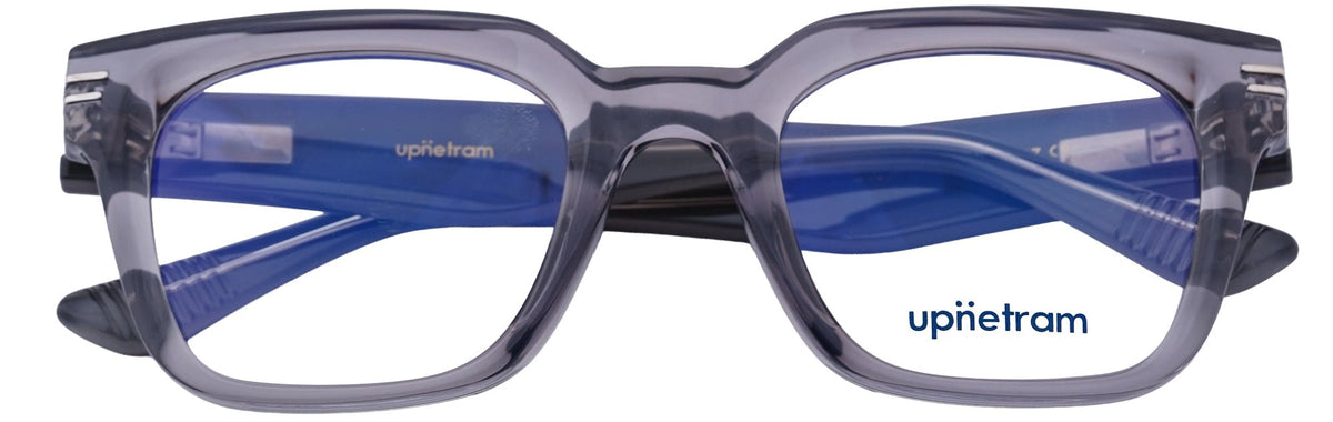 UP81014-C7-Handmade Mix Material-Smokey Grey - glassesbyahana.com