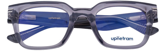 UP81014-C7-Handmade Mix Material-Smokey Grey - glassesbyahana.com