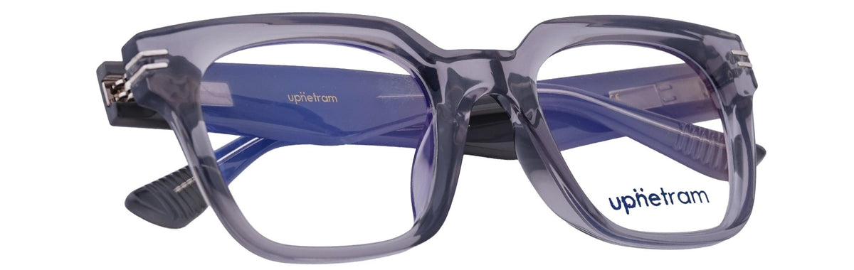 UP81014-C7-Handmade Mix Material-Smokey Grey - glassesbyahana.com