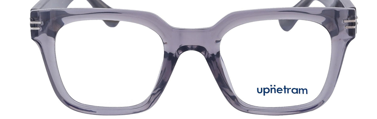 UP81014-C7-Handmade Mix Material-Smokey Grey - glassesbyahana.com