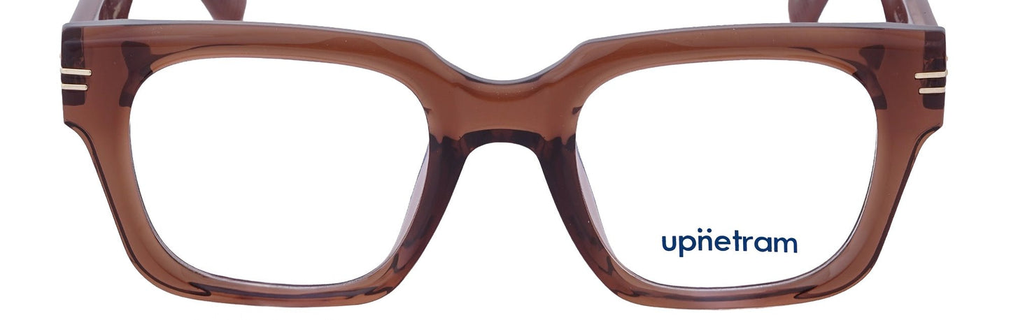 UP81016-C3-Handmade Mix Material-Havana Brown - glassesbyahana.com