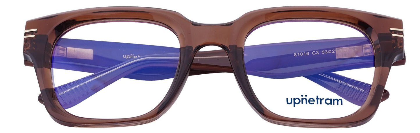 UP81016-C3-Handmade Mix Material-Havana Brown - glassesbyahana.com