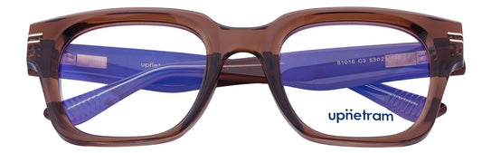 UP81016-C3-Handmade Mix Material-Havana Brown - glassesbyahana.com