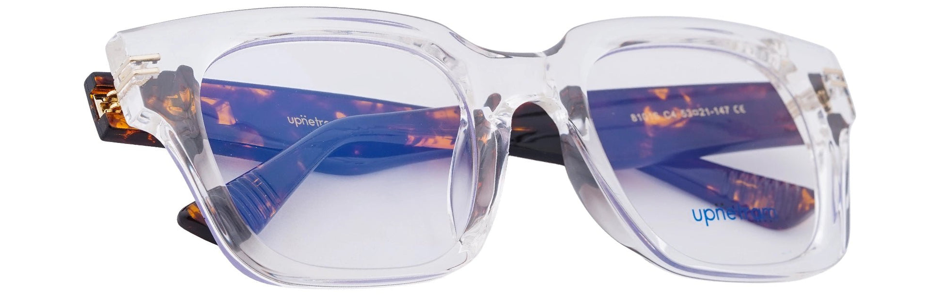 UP81016-C4-Handmade Mix Material-Crystal Clear - glassesbyahana.com
