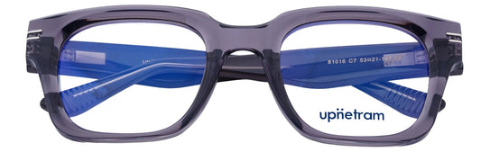 UP81016-C7-Handmade Mix Material-Crystal Grey - glassesbyahana.com