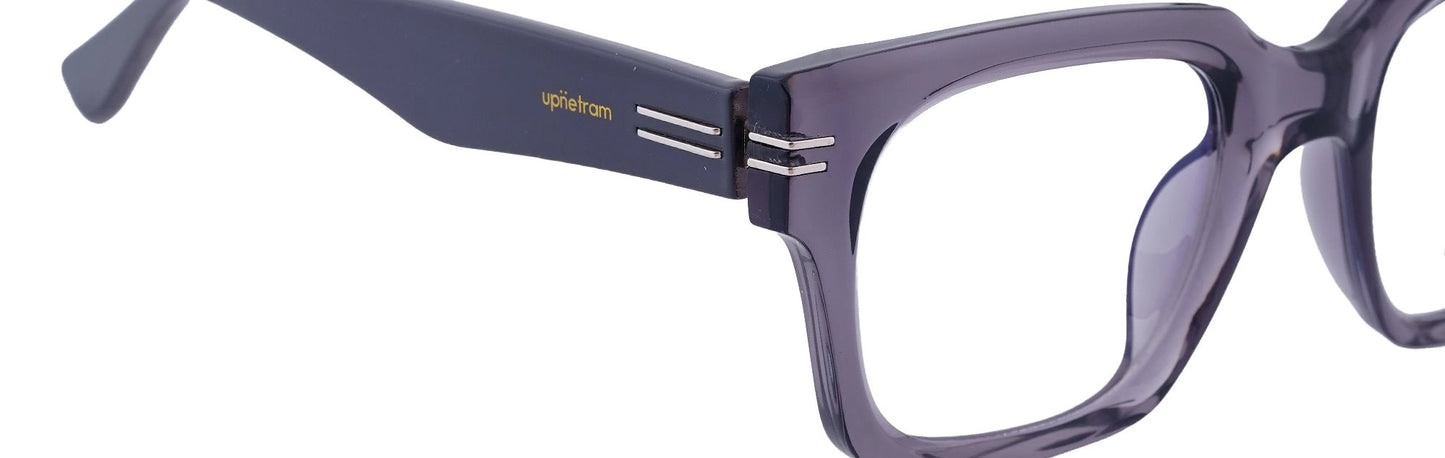 UP81016-C7-Handmade Mix Material-Crystal Grey - glassesbyahana.com