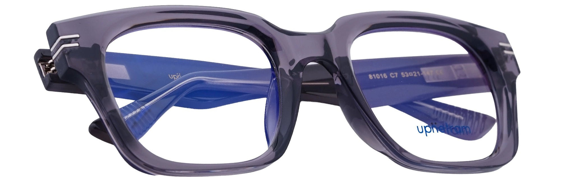 UP81016-C7-Handmade Mix Material-Crystal Grey - glassesbyahana.com