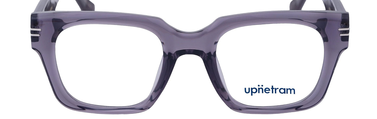 UP81016-C7-Handmade Mix Material-Crystal Grey - glassesbyahana.com