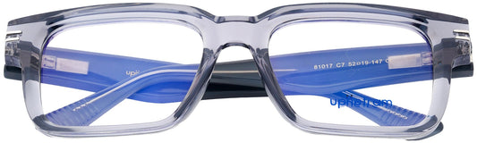 UP81017-C7-Handmade Mix Material-Crystal Grey - glassesbyahana.com
