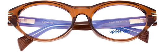 UP81021-C3-Handmade Mix Material-Crystal Brown - glassesbyahana.com